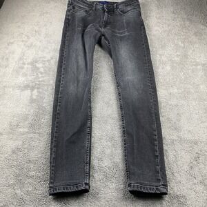 Zara Slim Jeans Denim Mens 31 Black Dark Wash Mid Rise
